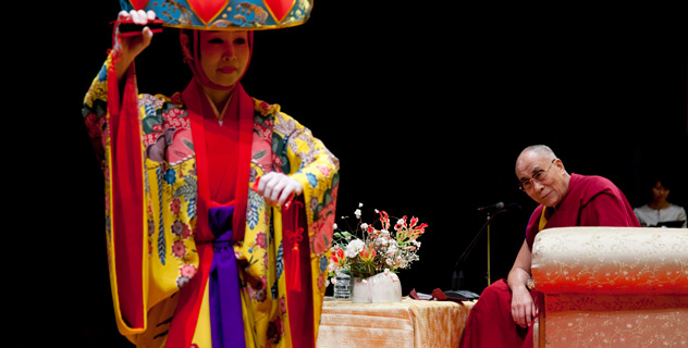 His Holiness the Dalai Lama in Okinawa, Japan, on November 11, 2012.