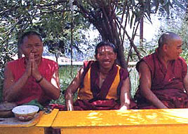 Lama Yesce e Ghesce Ciampa Gyatzo all'Istituto Lama Tzong Khapa di Pomaia PI