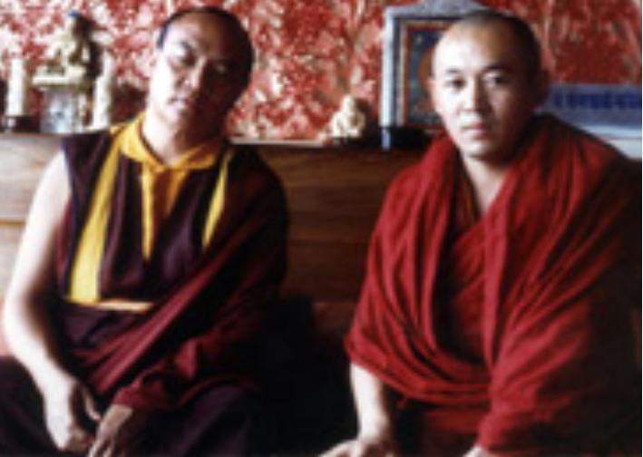 Sua Santità Drikung Kyabgon Chetsang Rinpoche con Sua Santità il XVI Karmapa