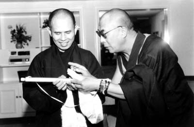 Sua Santità il Dalai Lama col Ven. Thich Nhat Hanh