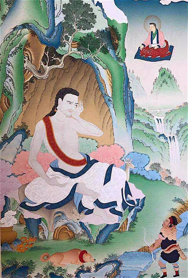 milarapa Milarepa: When in one's own mind one ponders On the original state of Mind, Illusory thoughts of themselves dissolve