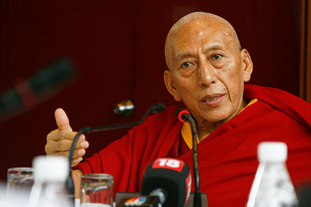 Il Primo Ministro del Governo Tibetano in Esilio, prof. Samdhong Rimpoche