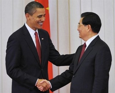 Barak Obama e il presidente cinese Hu Jintao 
