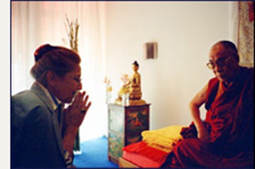 Claude B. Levenson con Sua Santtà il Dalai Lama