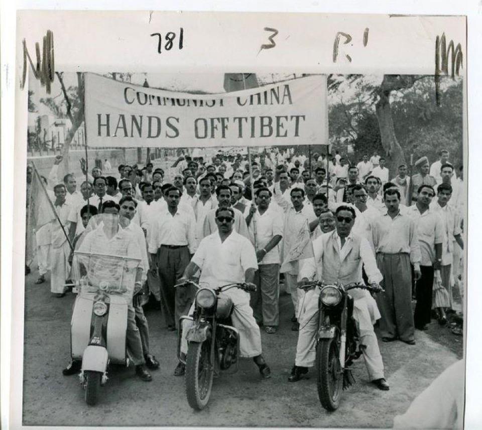 Protesta in India anni '60 contro l'occupazione cinese del Tibet.
