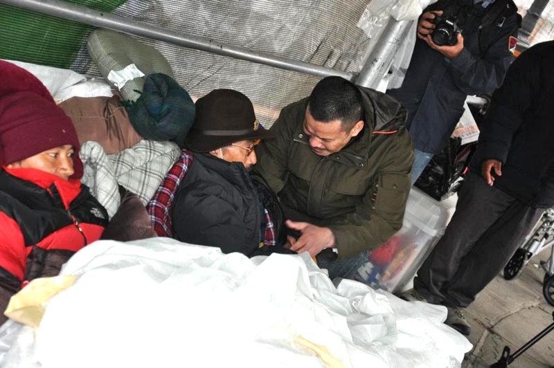 Dorjee Gyalpo, cinquantanove anni, il digiunatore ricoverato in ospedale.