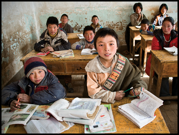 Una scuola per bambini in Tibet