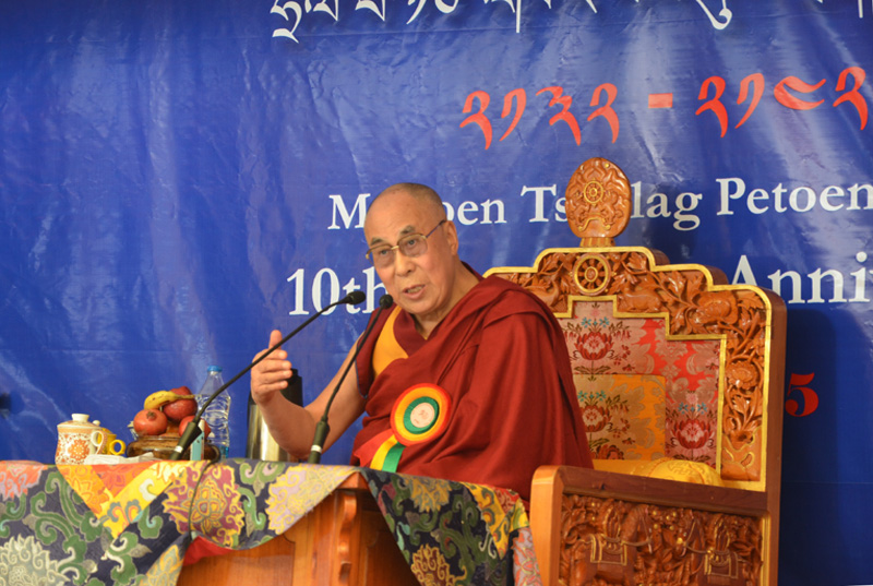 His Holiness the Dalai Lama: “The Tibetan language has been the lifeline in sustaining the essence of Tibetan culture and tradition over the years”.