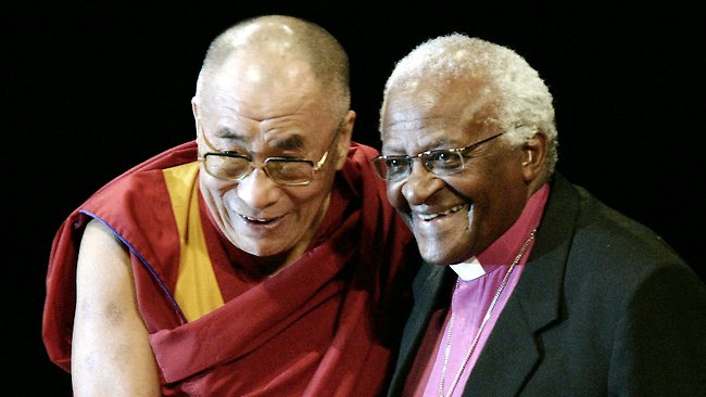 Nobel Peace Laureates His Holiness the Dalai Lama and Archbishop Desmond Tutu