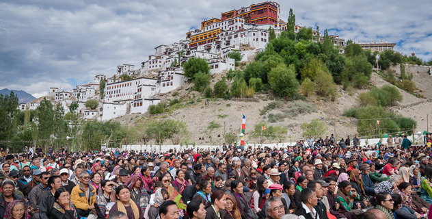 Images of His Holiness the Dalai Lama at the opening session of the Fourth Great Summer Religious Council at Thiksey Monastery in Ladakh, J&K, India on August 9, 2016.