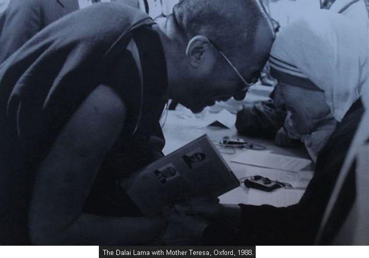 His Holiness the Dalai Lama with Mother Teresa from Kulkata